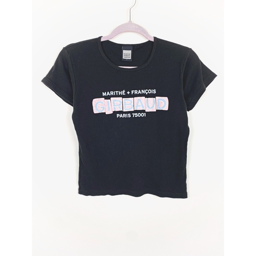 Marithe Francois Girbaud Baby Graphic Tee Paris Large Y2K